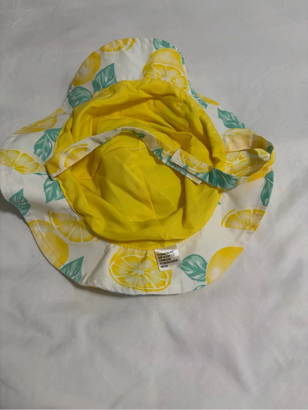 Tommy Bahama Yellow Lemon Print Toddler Swim Set with Hat